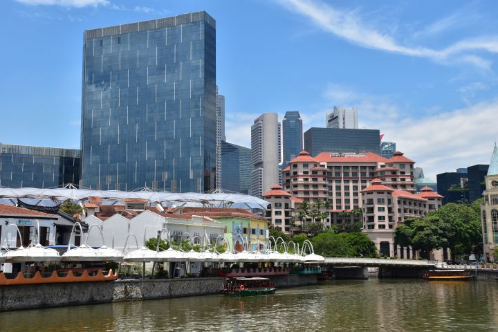 Clarke Quay am Singapore River