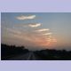 Abendstimmung über der Autobahn in der Nähe von Chittaurgarh, Rajasthan