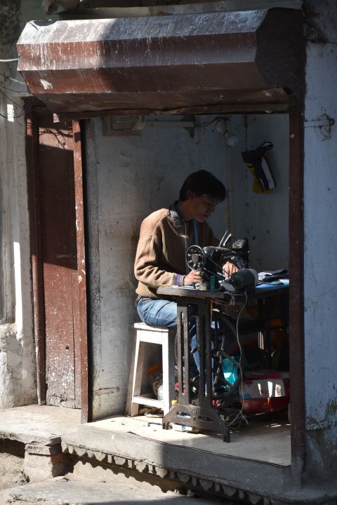 Schneider in seinem Atelier in Udaipur