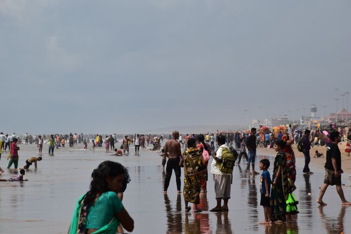 Viel Betrieb am Strand von Puri