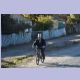 Älterer Kirgise unterwegs mit einem Freestyle Bike in Kara-Koo am Issyk-Köl