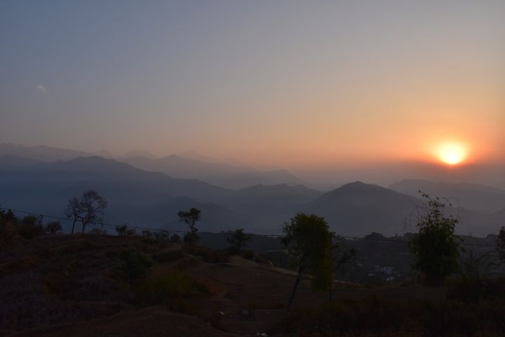 Sonnenaufgang über Pokhara