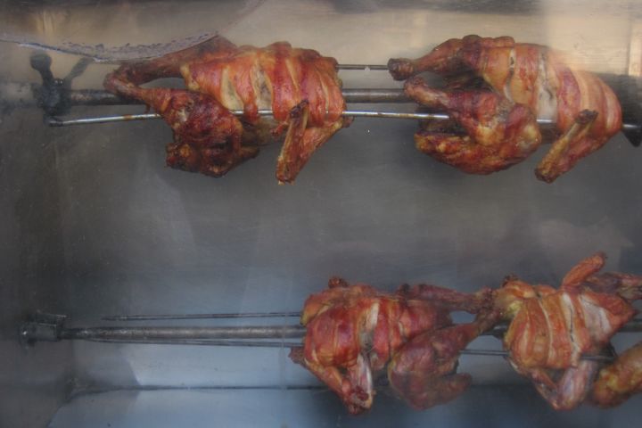 Grillhühnchen am Spiess