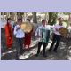 Hochzeitsempfangskomitee mit Musikinstrumenten in Zugvand kurz vor Zong
