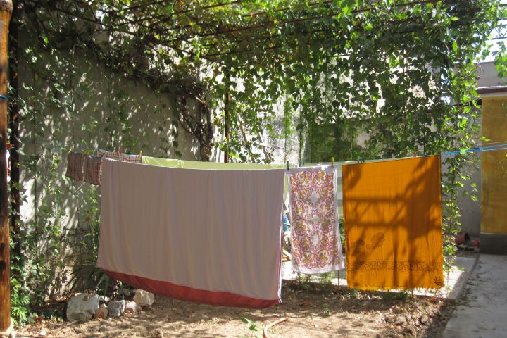 Wäschehänge im Innenhof