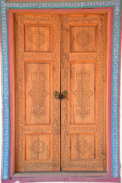 Tür im Khan Palast von Kokand