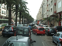 Das normale Verkehrschaos in Casablanca