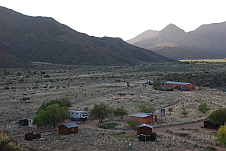 Blick auf das Camp in der Namuskluft