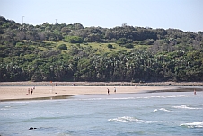 Der flache Strand in Gonubie