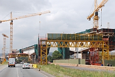 Baustelle des Gautrain, des TGV zwischen Pretoria und Johannesburg