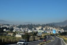 Es liegt etwas Smog über Quetzaltenango