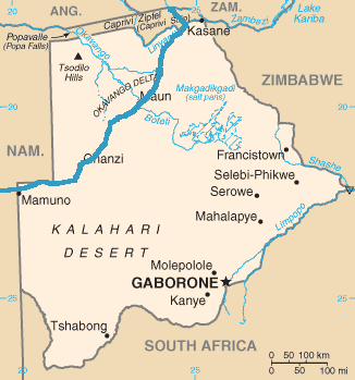 Botswana Karte