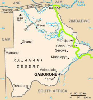 Botswana Karte