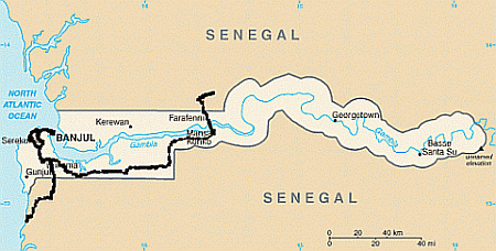 Gambia Karte