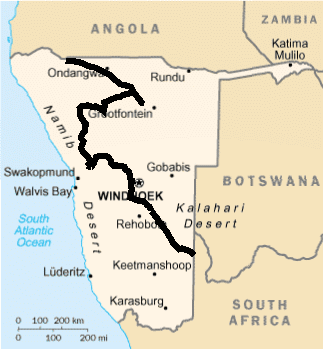 Namibia Karte