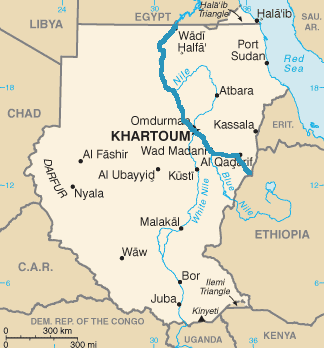 Sudan Karte