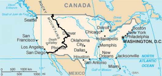 USA Lower 48 Karte