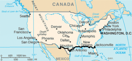 USA Lower 48 Karte