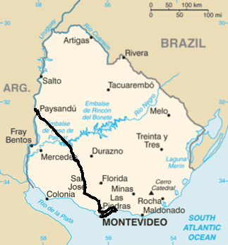 Uruguay Karte