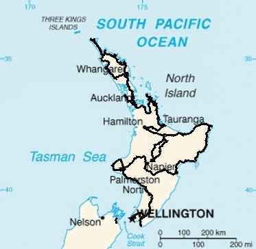 Neuseeland Nordinsel Karte