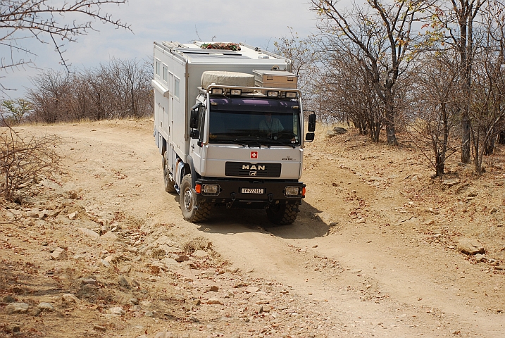 Obelix unterwegs im manchmal ganz schön anstrengenden Kaokoveld (Namibia)