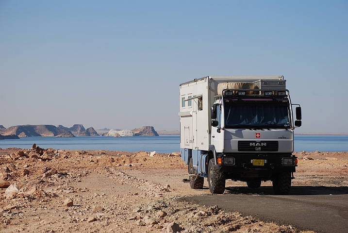 Obelix am Nasser Stausee bei Abu Simbel (Ägypten)