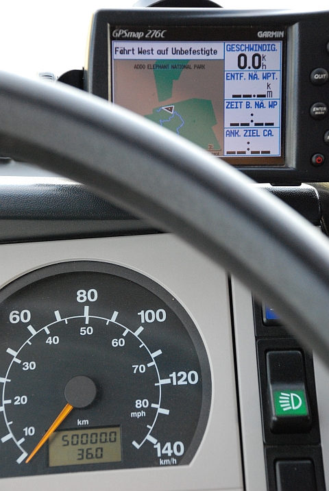 Obelix hat im Addo Elephant Nationalpark in Südafrika bereits 50’000km auf dem Buckel